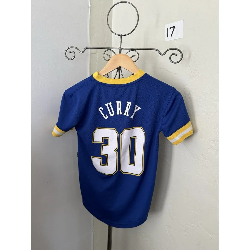 NBA Stephen Curry #30 Golden State Warriors Youth Jersey Blue Size 8 Nike